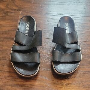 Sorel Women's Black Strappy Sandals